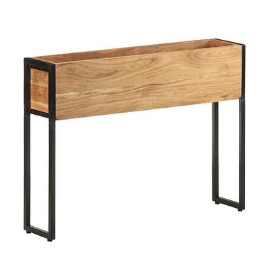 Planter 35.4"x7.9"x26.8" Solid Acacia Wood