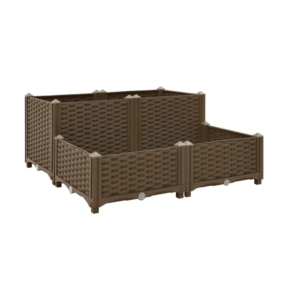 vidaXL Raised Bed 31.5"x31.5"x15" Polypropylene