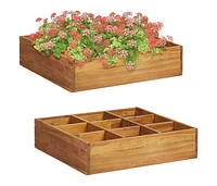 vidaXL Herb Garden Raised Bed Solid Wood Acacia 23.6"x23.6"x5.9"