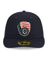 Men's New Era Navy Milwaukee Brewers 2023 Fourth of July Low Profile 59FIFTY Fitted Hat