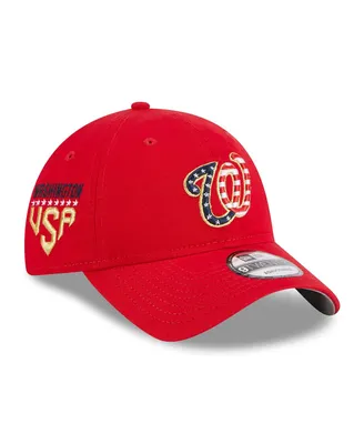 Men's New Era Red Washington Nationals 2023 Fourth of July 9TWENTY Adjustable Hat