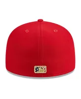 Men's New Era Red Cincinnati Reds Fourth of July 59FIFTY Fitted Hat