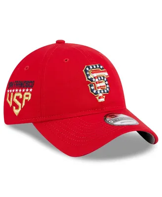 Women's New Era Red San Francisco Giants 2023 Fourth of July 9TWENTY Adjustable Hat