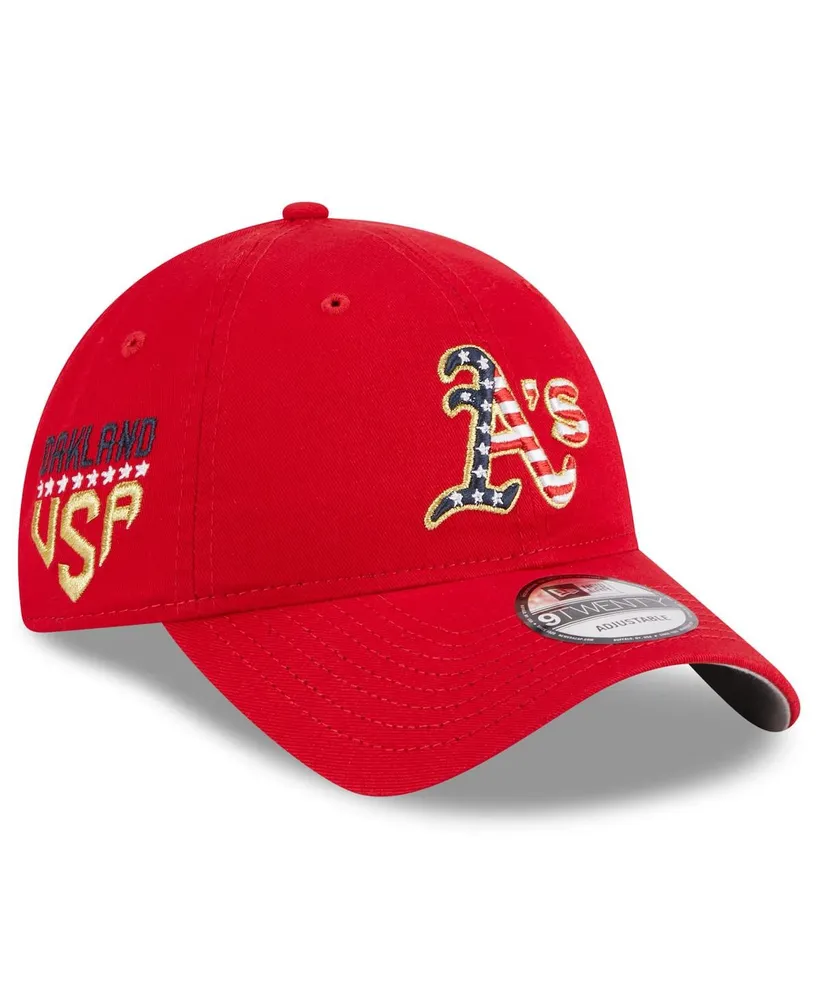 Women's New Era Red Oakland Athletics 2023 Fourth of July 9TWENTY Adjustable Hat