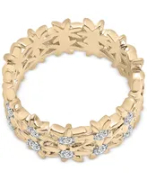 Audrey by Aurate Diamond Flower Ring (1/3 ct. t.w.) Gold Vermeil, Created for Macy's