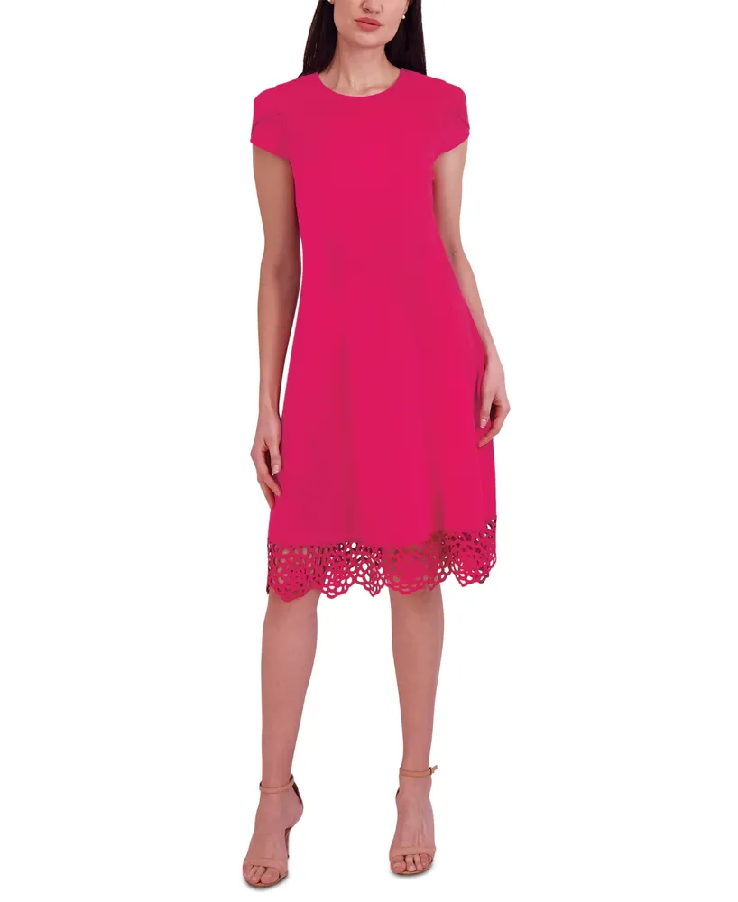 Donna Ricco Women's Round-Neck Sleeveless Fit & Flare Dress