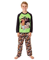 Jurassic Park Boys World Movie Film Dinosaurs Roaming Logo Pajama Set