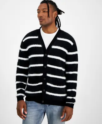 I.n.c. International Concepts Men's Tyler Regular-Fit Striped Cardigan, Created for Macy's