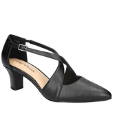 Easy Street Women's Elegance Cross Strap Front Pumps