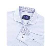 Michelsons of London Men's Dobby Gingham Dress Shirt