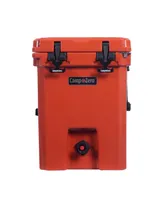 Camp-zero 20L Premium Drink Cooler with 2 Molded-in Beverage Holders | Burnt Orange