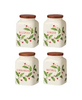 Lenox Holiday Baking Spice Jars, Set of 4