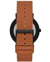 Skagen Men's Kuppel Quartz Three Hand Brown Leather, 44mm