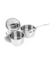 BergHOFF Professional 18/10 Stainless Steel Tri-Ply 3.3 Quart Sauce Pan with Lid