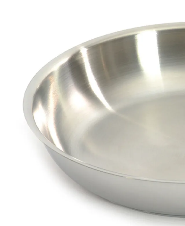 BergHOFF Ouro Stainless Steel Skillet with Glass Lid - Silver