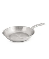 BergHOFF Belly Shape 3pc 18/10 Stainless Steel Fry Pan & Saucepan Cookware Set with Glass Lid