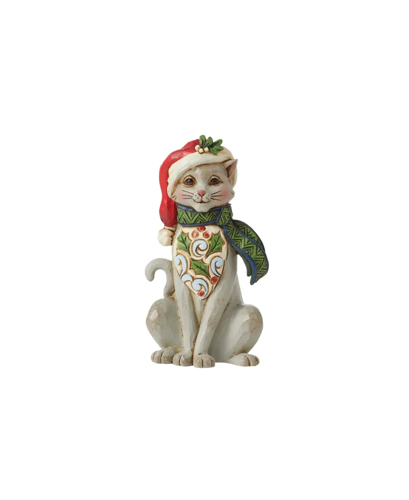 Jim Shore Mini Christmas Cat Figurine