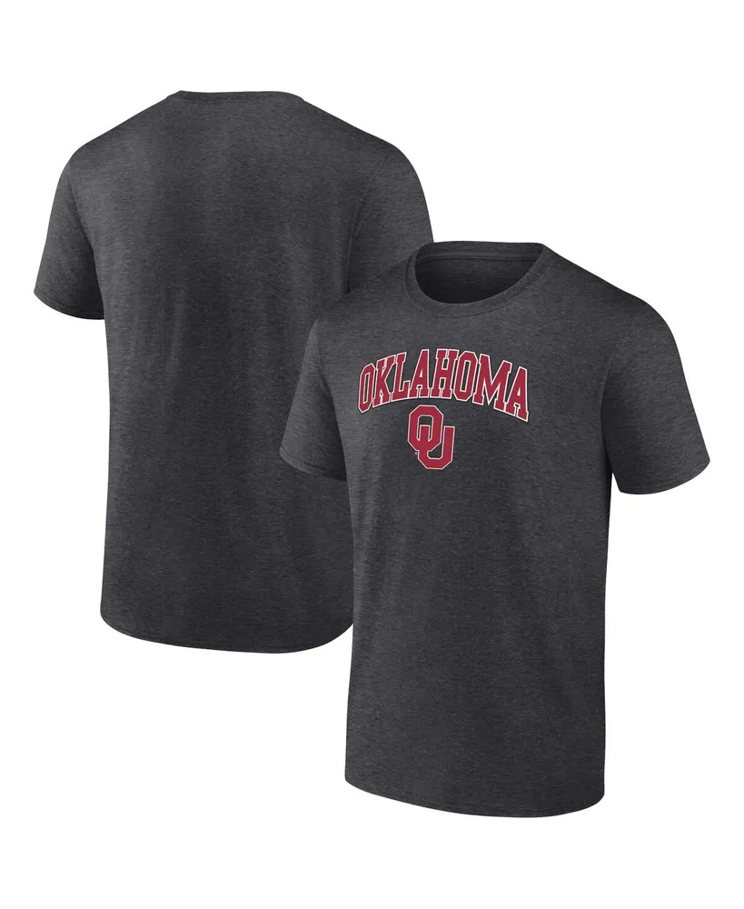 Men's Fanatics Heather Charcoal Oklahoma Sooners Campus T-shirt