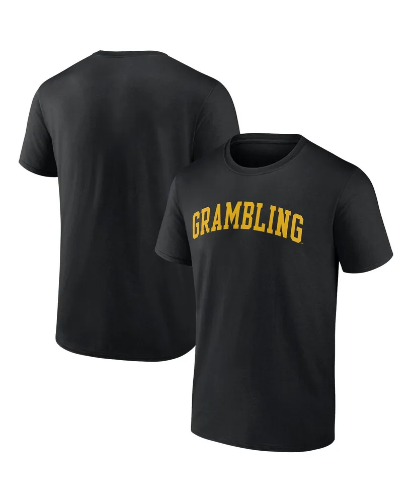 Men's Fanatics Black Grambling Tigers Basic Arch T-shirt