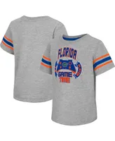 Toddler Boys and Girls Colosseum Heather Gray Florida Gators Gamer T-shirt