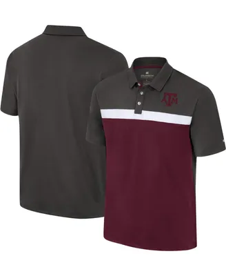 Men's Colosseum Charcoal Texas A&M Aggies Two Yutes Polo Shirt