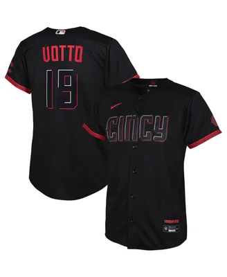 Toddler Boys and Girls Nike Joey Votto Black Cincinnati Reds 2023 City Connect Replica Player Jersey