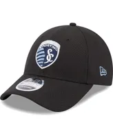 Men's New Era Black Sporting Kansas City Basic 9FORTY Mesh Snapback Hat