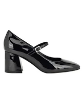 Calvin Klein Women's Jatlee Mary Jane Square Toe Block Heel Janes