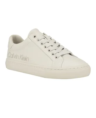 Calvin Klein Women's Camzy Round Toe Lace-Up Casual Sneakers
