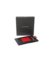 Champs Men's Smart Tap Leather Rfid Card Holder in Gift Box