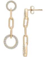 Wrapped in Love Diamond Circle Link Drop Earrings (1/2 ct. t.w.) in 14k Gold, Created for Macy's