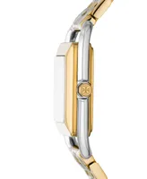 Tory Burch Women's The Miller Square Two-Tone Stainless Steel Bracelet Watch 30m