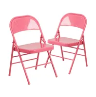 Emma+Oliver 2 Pack Home & Office Colorful Metal Folding Chair Teen And Event Seating