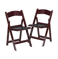 Folding Chair - Resin– 2 Pack 800Lb Weight Capacity Event