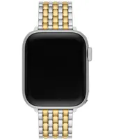 Tory Burch Two-Tone Stainless Steel Bracelet For Apple Watch 38mm-45mm