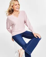 I.n.c. International Concepts Women's V-Neck Sweater, Created for Macy's