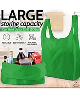 5 Pack 50 Pound Reusable Grocery Bags - With Handles