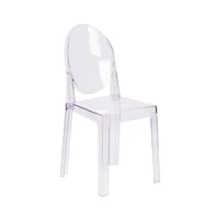 Emma+Oliver Ghost Chair With Oval Back