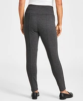 Style & Co Women's Mid-Rise Ponte-Knit Pants with Tummy Control, Created for Macy's