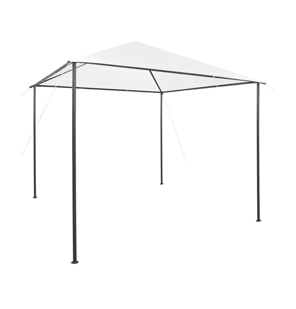 vidaXL Gazebo 9.8'x9.8'x9.5' White 0.6 oz/ft²