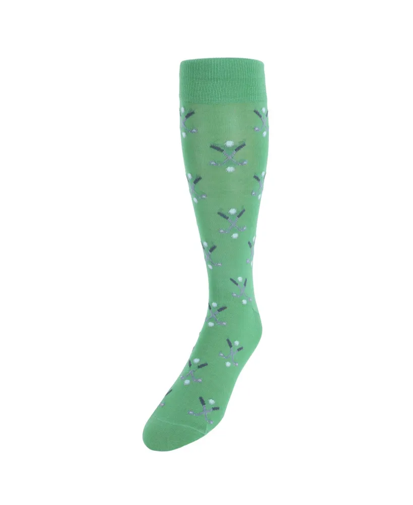 Trafalgar Hole One Golf Novelty Mercerized Cotton Mid-Calf Socks