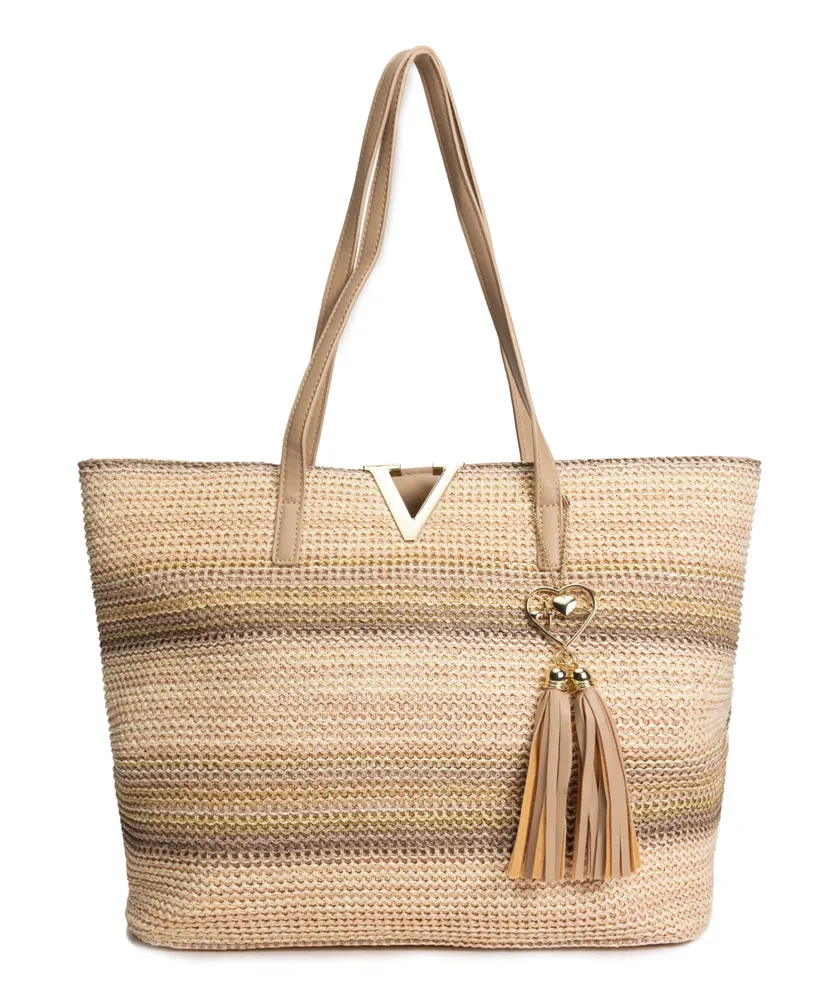 Like Dreams Oasis Striped Summer Straw Tote