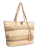 Like Dreams Oasis Striped Summer Straw Tote