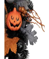 Haunted House Halloween Wreath, 24" Unlit