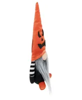 9.75" Halloween Gnome with Jack-o'-Lantern Hat