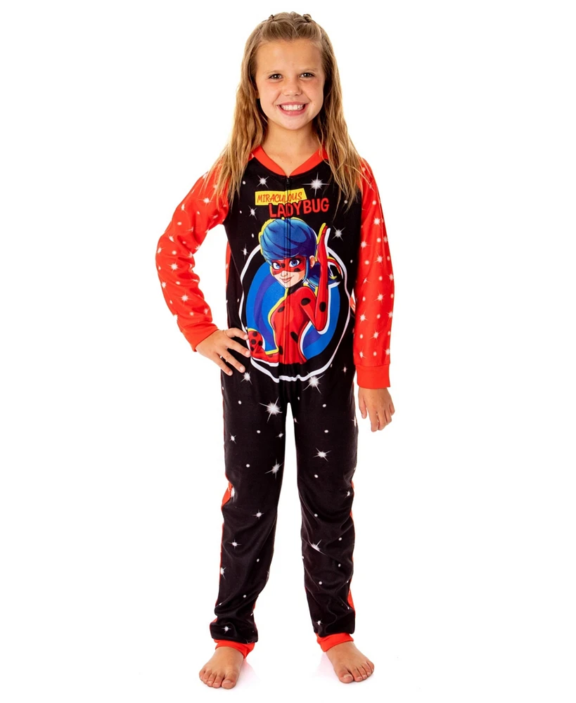 Miraculous Tales of Ladybug Girls Miraculous: & Cat Noir Character Footless Union Suit Pajama