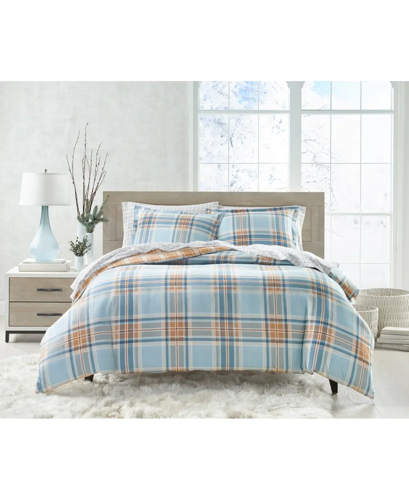 Charter Club Homespun Plaid Flannel Comforter, Full/Queen, Created for Macy's