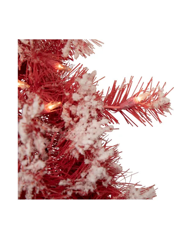 Northlight 9' x 12 Pre-Lit Flocked Pine Artificial Christmas Garland Clear  Lights