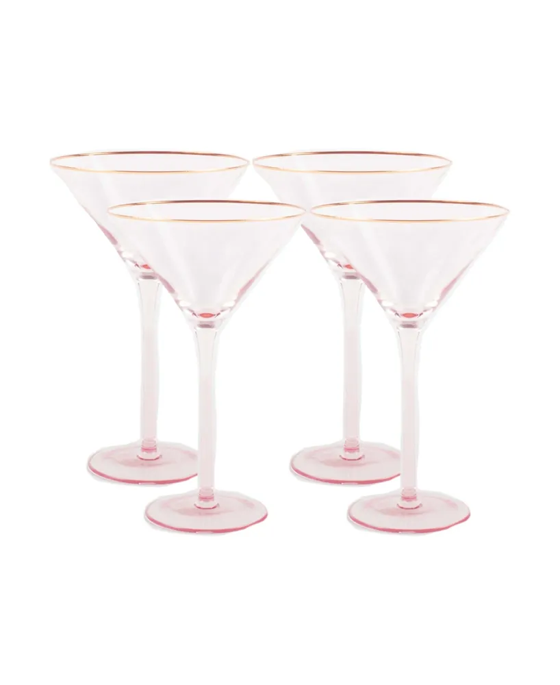 Shimmering Chrome Martini Glasses (set of 8)