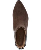 Journee Collection Women's Consuello Two Tone Pointed Toe Block Heel Booties